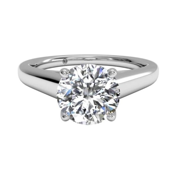 Platinum Engagement Ring With Prong Round Center Kevin's Fine
