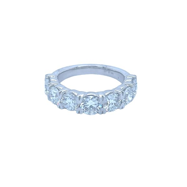 14K White Gold 7 Stone Ring With 3.50 Ct Twt. Lab Grown Diamonds Kevin's Fine Jewelry Totowa, NJ