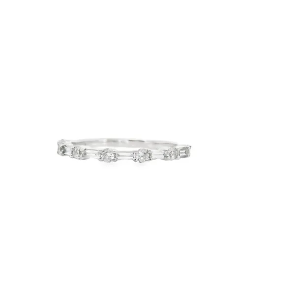 14K White Gold Baguette And Round Diamond Band With Approximately .50 Ct Twt Kevin's Fine Jewelry Totowa, NJ