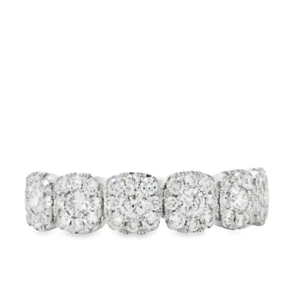 14K White Gold 6 Station Cluster Ring With .74 Ct Twt. Diamonds Kevin's Fine Jewelry Totowa, NJ