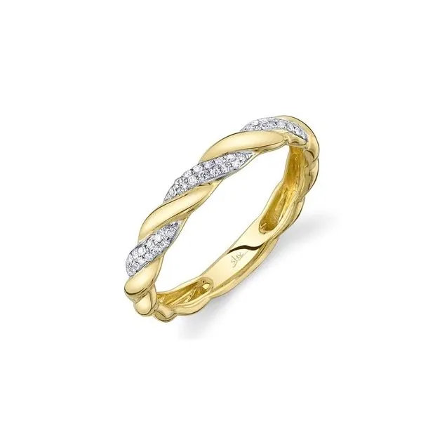 14K Yellow Gold Twist Band With .09 Ct Twt. Diamonds Kevin's Fine Jewelry Totowa, NJ