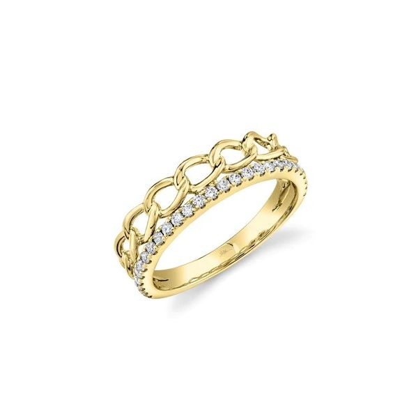 14K Yellow Gold Link Ring With .28 Ct Twt. Diamonds Kevin's Fine Jewelry Totowa, NJ