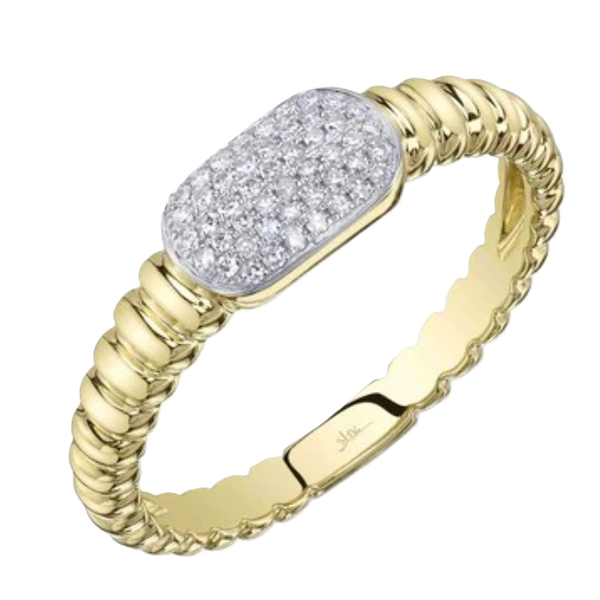 Shy Creation Pave Diamond and Gold Ring Kevin's Fine Jewelry Totowa, NJ