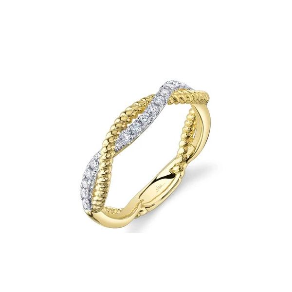 14K Yellow Gold Twist Ring With .22 Ct Twt. Diamonds Kevin's Fine Jewelry Totowa, NJ
