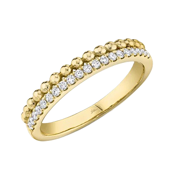 Shy Creation 14K Yellow Gold Double Row Ring with Diamonds Kevin's Fine Jewelry Totowa, NJ