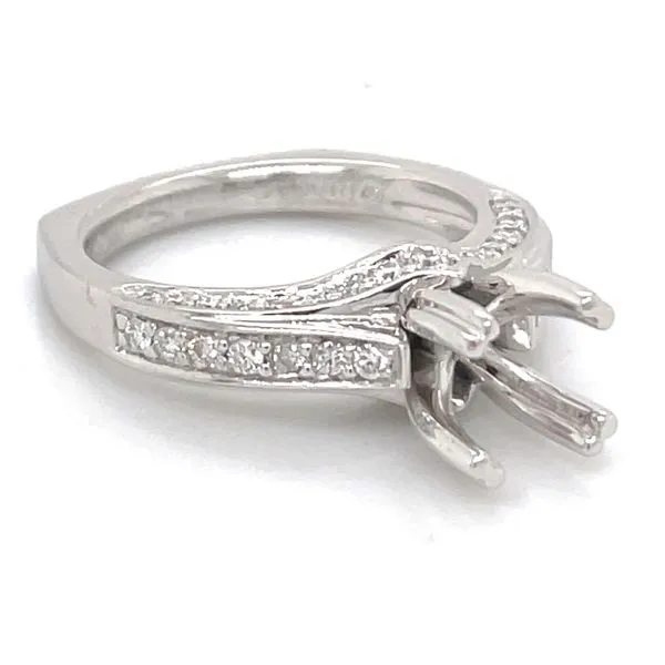 Platinum & Diamond Semi-Mount Engagement Ring Kevin's Fine Jewelry Totowa, NJ
