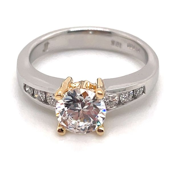 Platinum & Yellow Gold Diamond Semi-Mount Engagement Ring Kevin's Fine Jewelry Totowa, NJ
