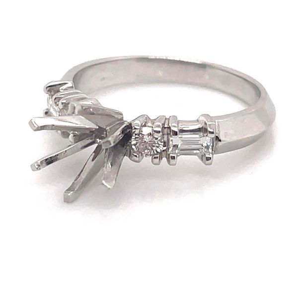 Platinum & Diamond Semi-Mount Engagement Ring Kevin's Fine Jewelry Totowa, NJ