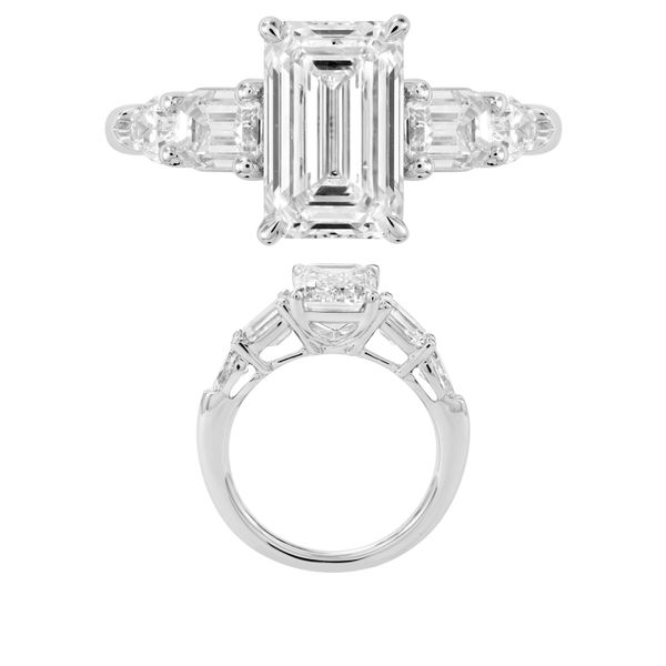14K Emerald Cut Lab Grown Diamond Engagement Ring Kevin's Fine Jewelry Totowa, NJ