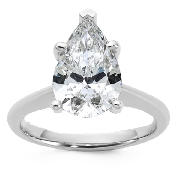 14 Karat White Gold Engagement Ring with Pear Shape Lab Grown Diamond Kevin's Fine Jewelry Totowa, NJ