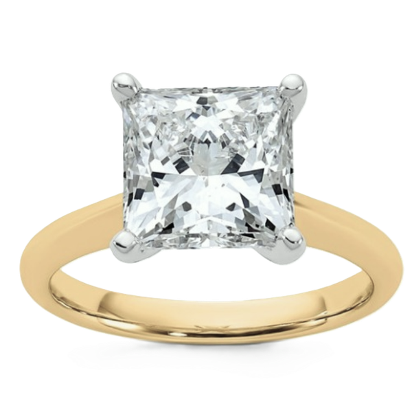 14 Karat Yellow Gold Engagement Ring with Princess Lab Grown Diamond Kevin's Fine Jewelry Totowa, NJ