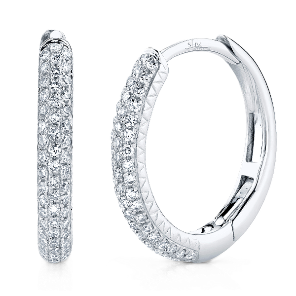 Shy Creation White Gold and Diamond Earrings Kevin's Fine Jewelry Totowa, NJ