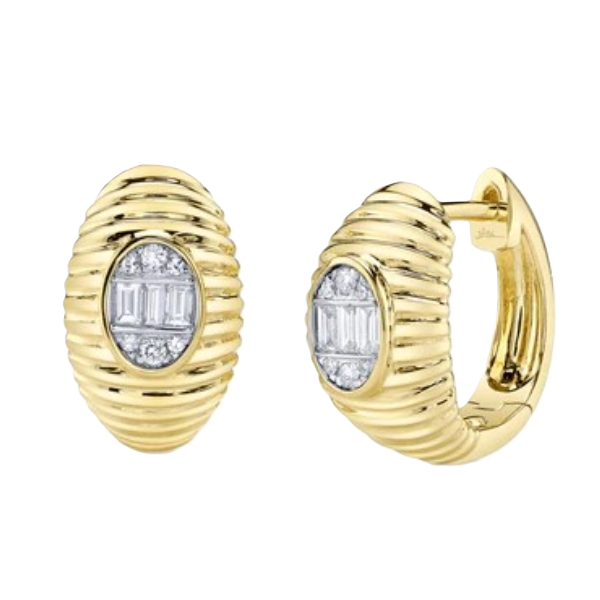Shy Creation Gold and Diamond Earrings Kevin's Fine Jewelry Totowa, NJ
