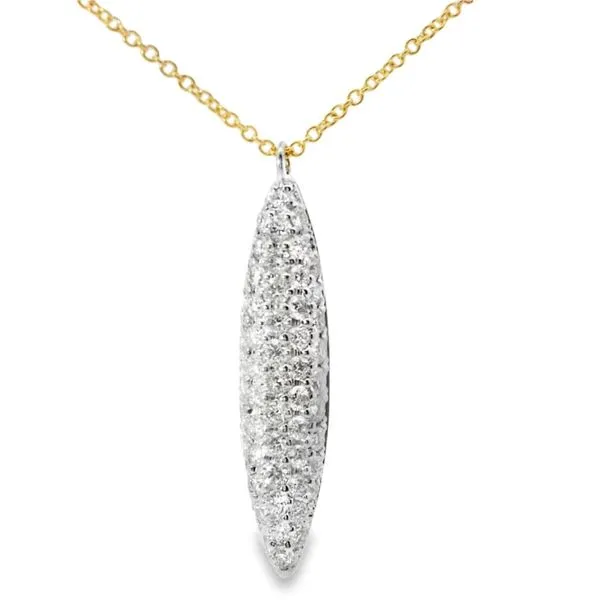 14K Yellow & White Gold Long Drop Necklace With .79 Ct Twt. Diamonds Kevin's Fine Jewelry Totowa, NJ