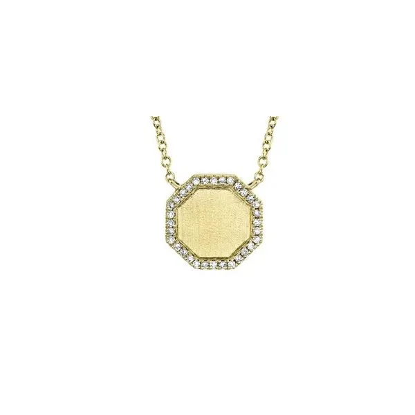 14K Yellow Gold Octagon Neclace With .07 Ct Twt. Diamonds Kevin's Fine Jewelry Totowa, NJ