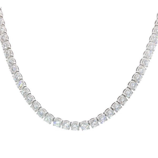 14K White Gold 8" Tennis Necklace With 16.96 Ct Twt. Lab Grown Diamonds Kevin's Fine Jewelry Totowa, NJ