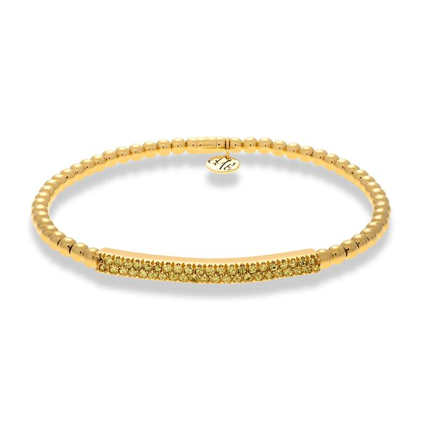 Yellow Gold & Yellow Sapphire Stretch Bracelet Kevin's Fine Jewelry Totowa, NJ