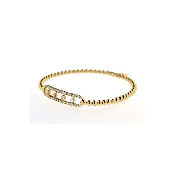 Yellow Gold & Diamond Stretch Bracelet Kevin's Fine Jewelry Totowa, NJ
