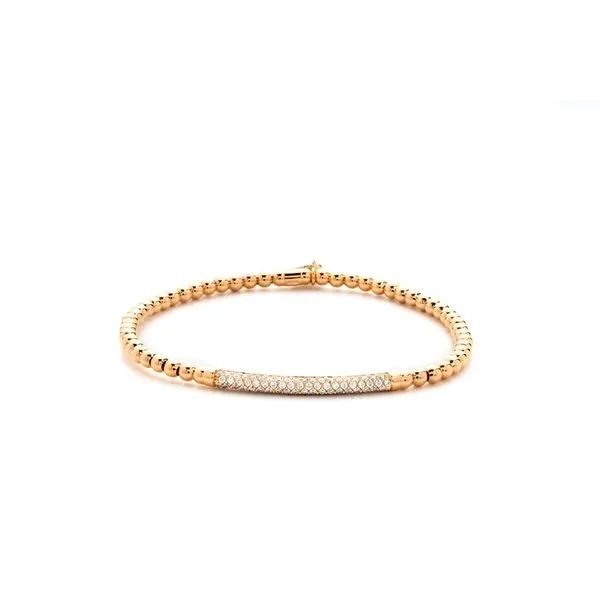 Yellow Gold & Diamond Stretch Bracelet Kevin's Fine Jewelry Totowa, NJ