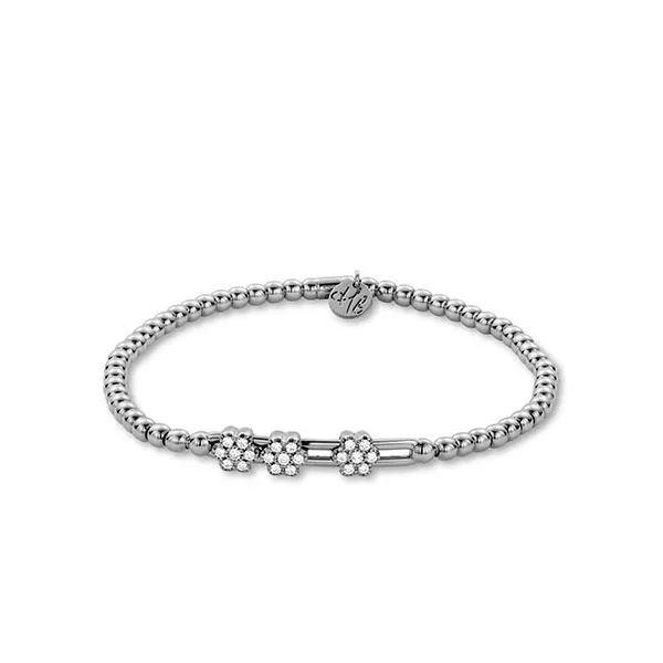 White Gold & Diamond Stretch Bracelet Kevin's Fine Jewelry Totowa, NJ