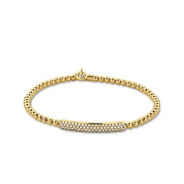 Yellow Gold & Diamond Stretch Bracelet Kevin's Fine Jewelry Totowa, NJ