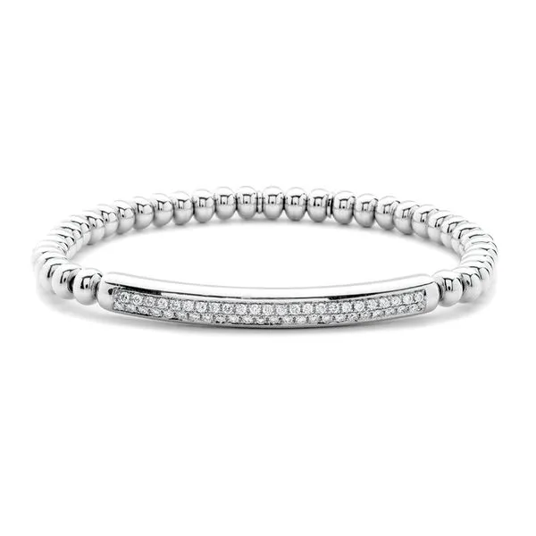 White Gold & Diamond Stretch Bracelet Kevin's Fine Jewelry Totowa, NJ