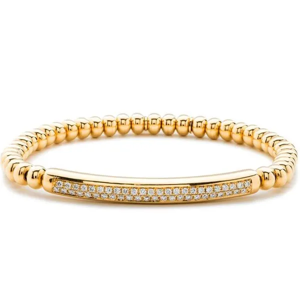 Yellow Gold & Diamond Stretch Bracelet Kevin's Fine Jewelry Totowa, NJ