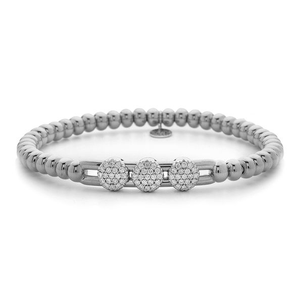 18K White Gold Bracelet With 0.34 Ct Twt Diamonds By Hulchi Belluni Size 16 Kevin's Fine Jewelry Totowa, NJ