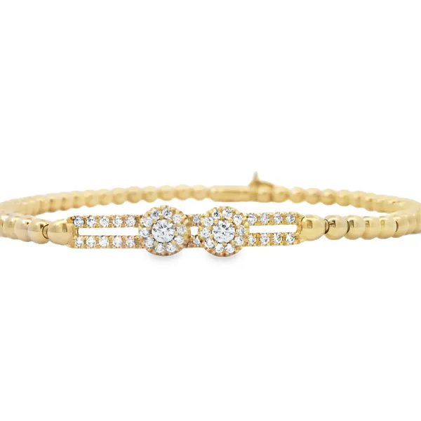 18K Yellow Gold Stretch Bracelet With .37 Ct Twt Diamonds Kevin's Fine Jewelry Totowa, NJ