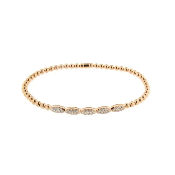 Yellow Gold & Diamond Stretch Bracelet Kevin's Fine Jewelry Totowa, NJ