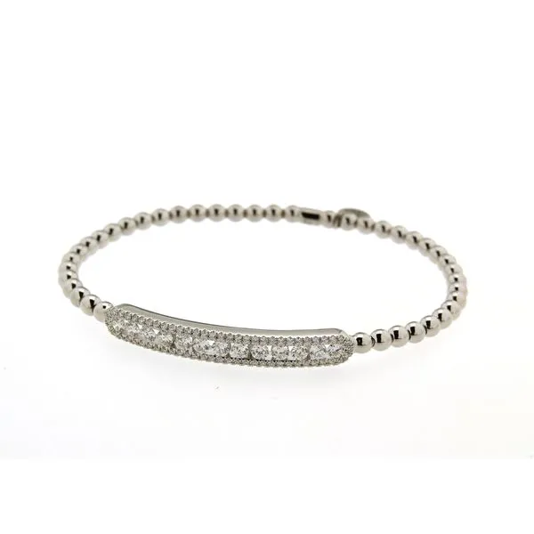 White Gold & Diamond Stretch Bracelet Kevin's Fine Jewelry Totowa, NJ