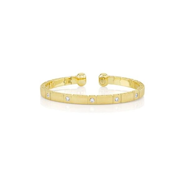 Shy Creation Men's Gold and Diamond Geometric Cuff Bracelet Kevin's Fine Jewelry Totowa, NJ