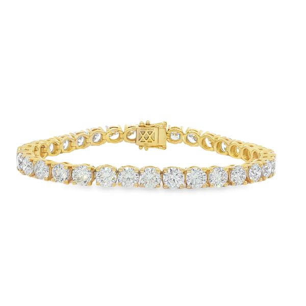 14K Yellow Gold Tennis Bracelet With 15.313 Ct Twt. Lab Grown Diamonds Kevin's Fine Jewelry Totowa, NJ