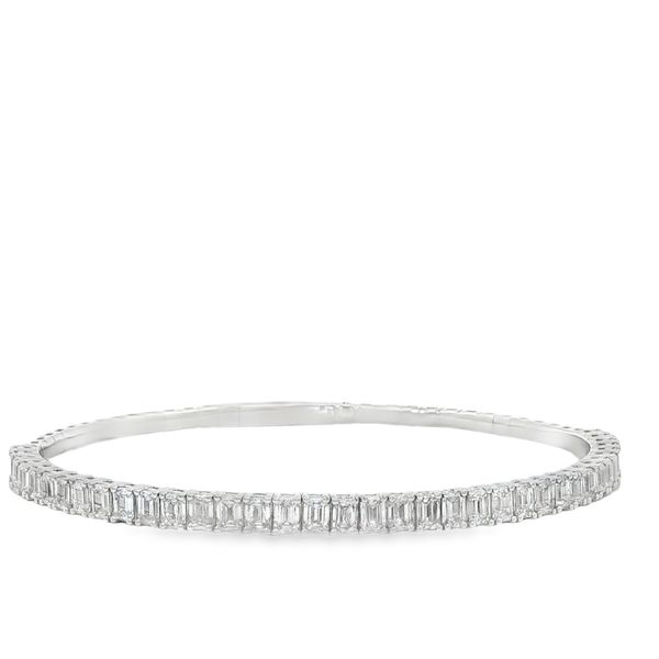14K White Gold Flex Half Tennis Bracelet With 3.695 Ct Twt. Lab Grown Diamonds Kevin's Fine Jewelry Totowa, NJ