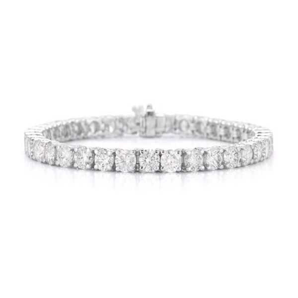 14K White Gold Tennis Bracelet With 8.82 Ct Twt. Lab Grown Diamonds Kevin's Fine Jewelry Totowa, NJ