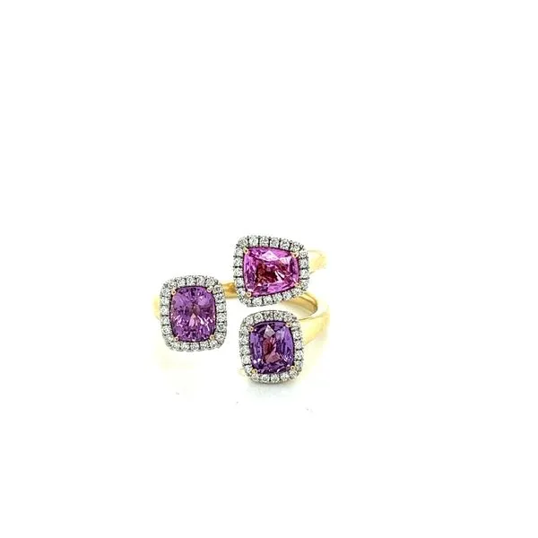 Yellow Gold Ring With Diamonds & Mixed Color Sapphires Kevin's Fine Jewelry Totowa, NJ