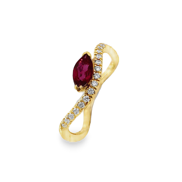 Mark Henry 18 Karat Gold Ruby and Diamond Ring Image 2 Kevin's Fine Jewelry Totowa, NJ