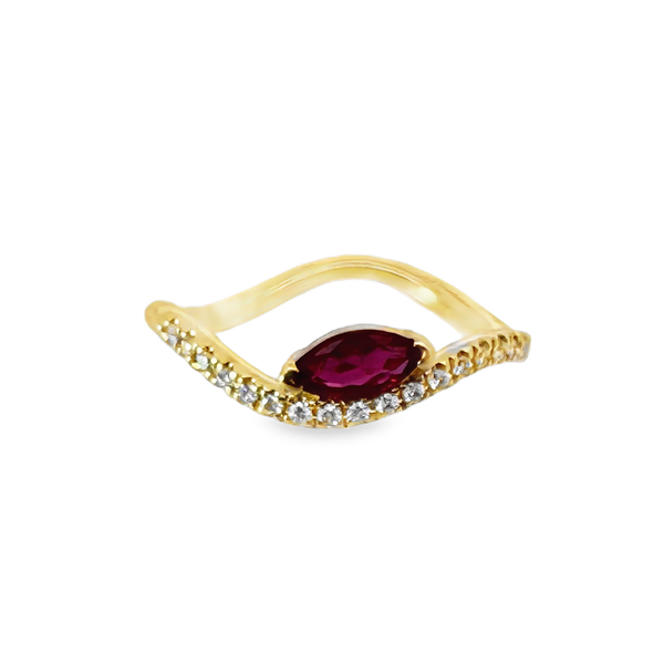Mark Henry 18 Karat Gold Ruby and Diamond Ring Kevin's Fine Jewelry Totowa, NJ