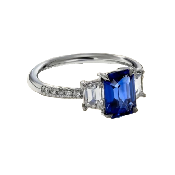 Sapphire and Diamond Ring in 14 Karat White Gold Kevin's Fine Jewelry Totowa, NJ