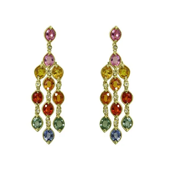 Gold Gemstone Earrings