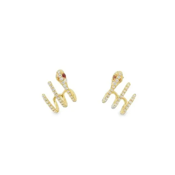 Gold Gemstone Earrings
