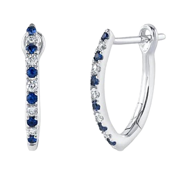 Shy Creation White Gold-Sapphire and Diamond Earrings Kevin's Fine Jewelry Totowa, NJ