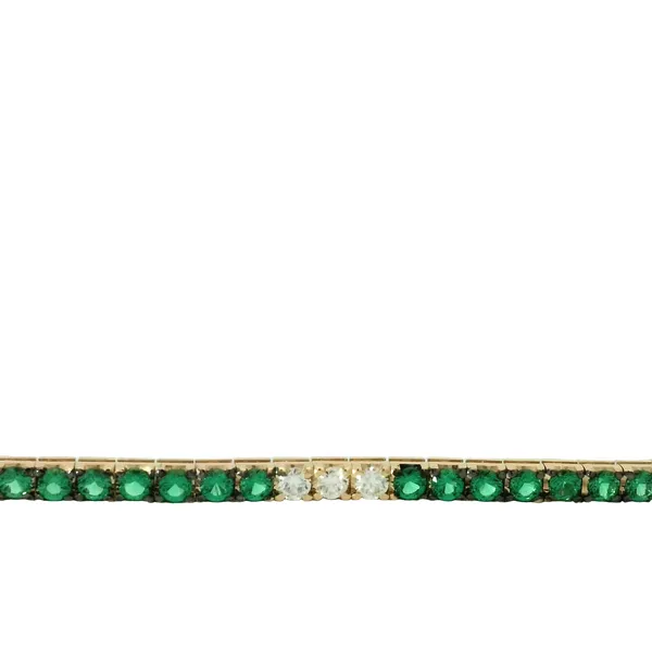 18K Yellow Gold Tsavorite Bracelet With .63 Ct Twt. Diamonds Kevin's Fine Jewelry Totowa, NJ