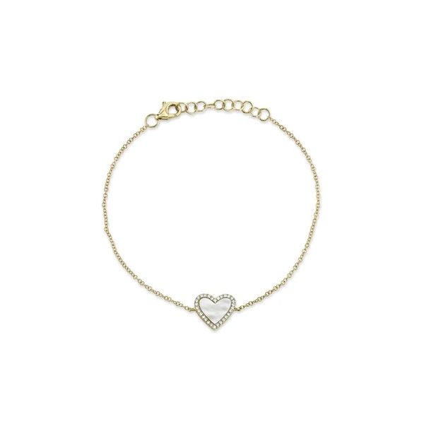Yellow Gold Mother of Pearl & DIamond Bracelet Kevin's Fine Jewelry Totowa, NJ