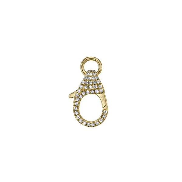 Yellow Gold & Diamond Pave Claw Lock