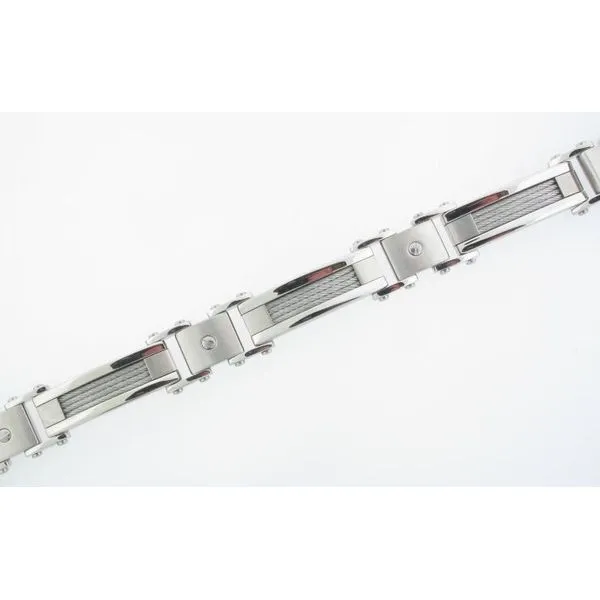 Stainless Steel Fancy Cable Bracelet Kevin's Fine Jewelry Totowa, NJ