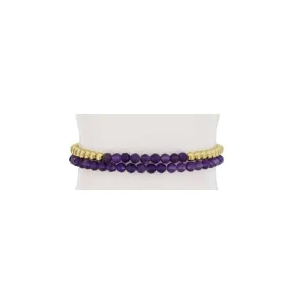 4mm Faceted Amethyst Bead Bracelet Kevin's Fine Jewelry Totowa, NJ