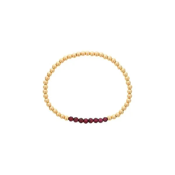 January Gold Filled Garnet Mini Bracelet Kevin's Fine Jewelry Totowa, NJ
