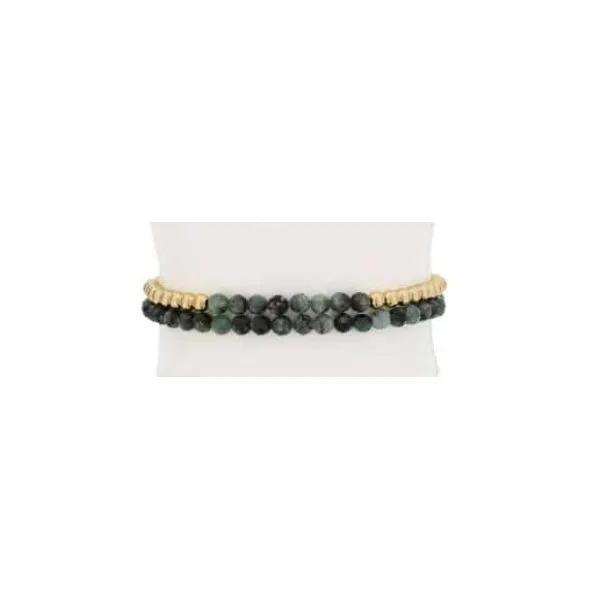 4mm Faceted Emerald Bead Bracelet Kevin's Fine Jewelry Totowa, NJ