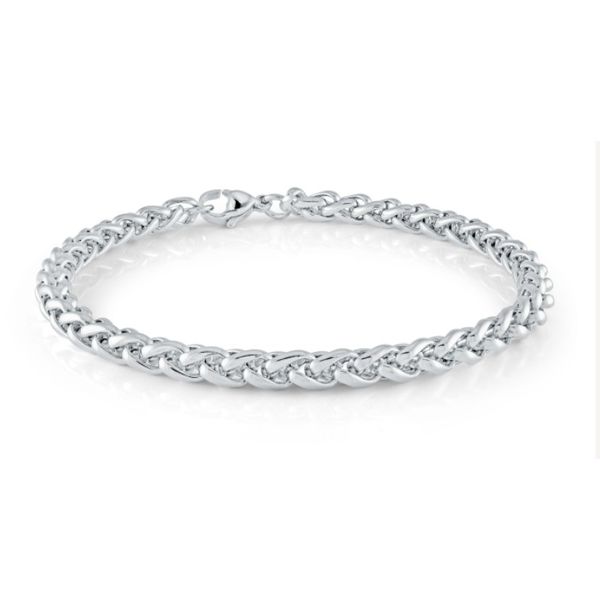 Stainless Steel 5mm Wheat Link Bracelet Kevin's Fine Jewelry Totowa, NJ